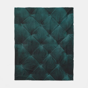 Velvet Green: Malachite Textile Elegance Fleece Blanket