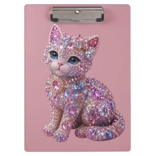 Velvet Night Cat Aesthetic Print Clipboard