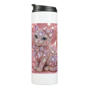 Velvet Night Cat Aesthetic Print Thermal Tumbler