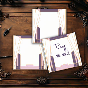 Velvet Night Geometry Art Deco Post-it Notes
