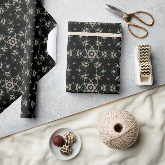 Velvet Night Kaleidoscope  Wrapping Paper (Crafts)