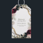 Velvet Plum Garden Floral Greenery Wedding  Gift Tags<br><div class="desc">Matching items available.</div>