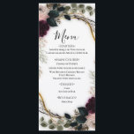 Velvet Plum Garden Floral Greenery Wedding  Menu<br><div class="desc">Menu. Matching items in this design are available.</div>