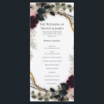Velvet Plum Garden Floral Greenery Wedding  Menu<br><div class="desc">Matching items in this design are available.</div>