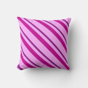 Velvet ribbons, plum and pink cushion