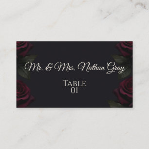 Velvet Rose Flat Lay Place Card