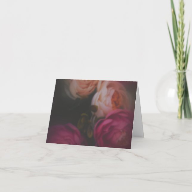 Velvet Rose Nocturne Greeting Card (Front)