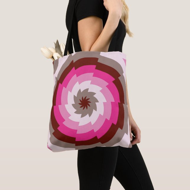 Velvet Swirl Fusion Tote Bag (Close Up)