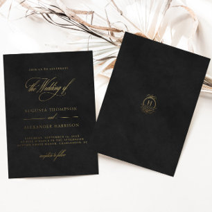 Velvet Texture Imitation & Gold Classy Wedding
