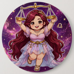 Velvet Universe Zodiac — Libra Pastel Button