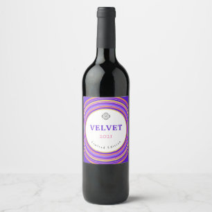 Velvet, Vibrant Circles Wine Label