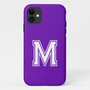 Velvet Violet Solid Colour   Minimalist Monogram Case-Mate iPhone Case