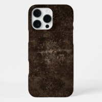 Velvety Bronze Damask | Brown Baroque Grunge