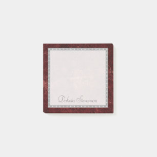 Velvety Henna Damask Crimson Red Grunge Baroque Post-it Notes