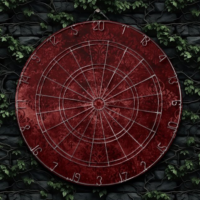 Velvety Henna Damask | Red Distressed Grunge Dartboard (Creator Uploaded)