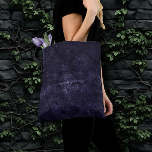 Velvety Midnight Damask Indigo Purple Grunge Tote Bag
