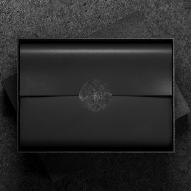 Velvety Onyx Damask | Black Vampy Grunge Baroque Classic Round Sticker (Creator Uploaded)