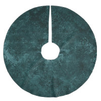 Velvety Teal Damask | Dark Green Grunge Baroque