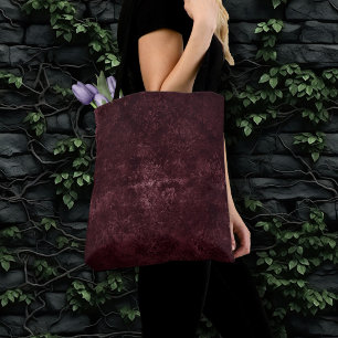 Velvety Wine Damask   Bordeaux Sangria Grunge Glam Tote Bag