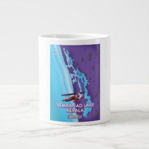 Vembanad Lake ,India travel poster Large Coffee Mug
