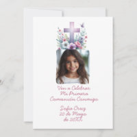 Ven A Celebrar Mi Primera Comunión con Foto Flores