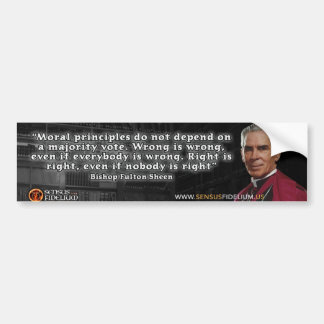 Ven Fulton Sheen "Morality" Bumper Sticker