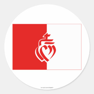 Vendée flag classic round sticker