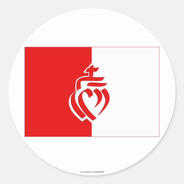Vendée flag classic round sticker (Front)