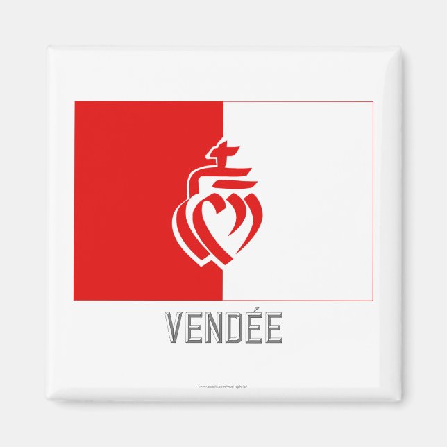 Vendée flag with name magnet (Front)