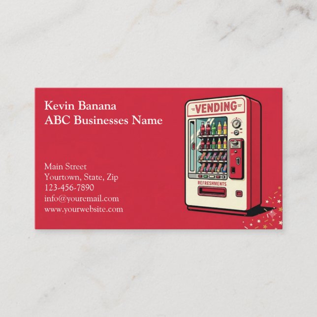 Vending Machine Business Card (Front)