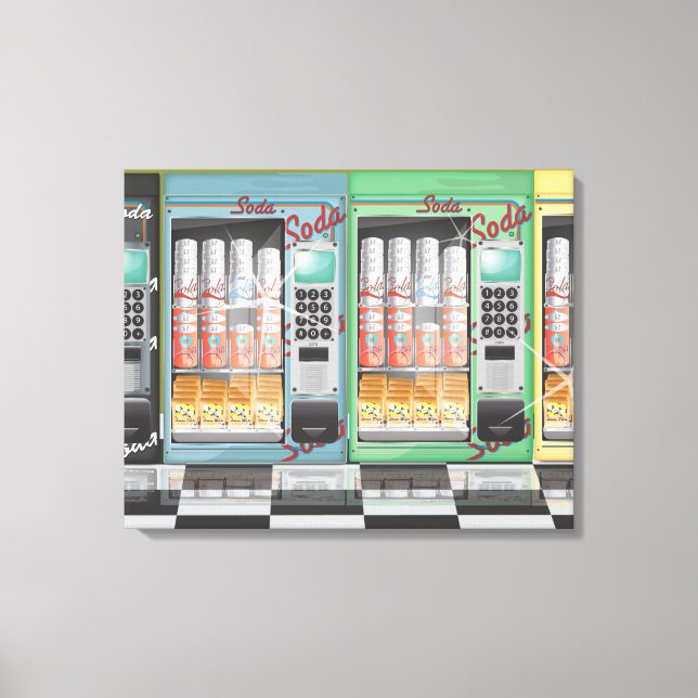 Vending Machine Canvas Print (Front)