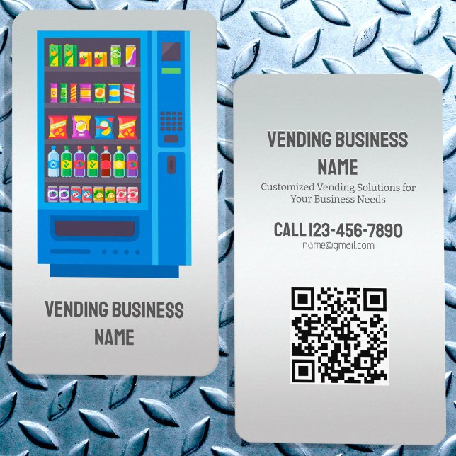 Vending Machine Custom QR Business Card (Vending Machine Custom QR Cards)