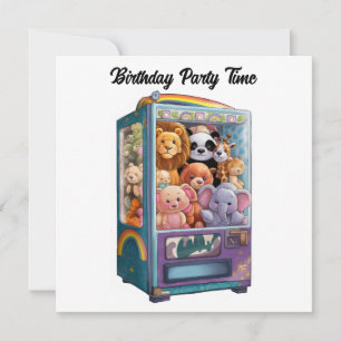 vending machine full of teddy bears invitation