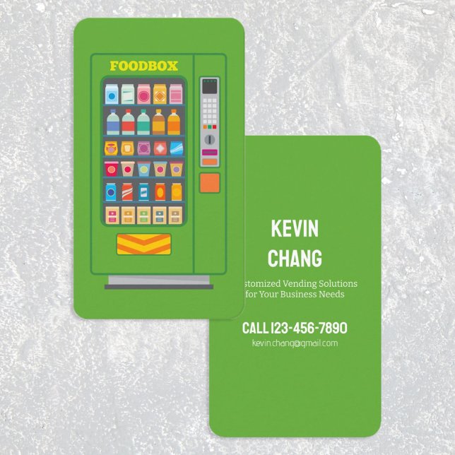 Vending Machine Maintenance Business Card (Vending Machine Maintenance Business Card Photo)
