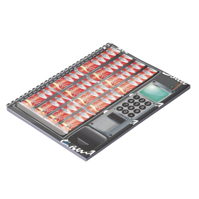 Vending Machine Spiral Notebook (Left Side)