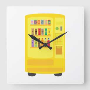 Vending Machine Square Wall Clock