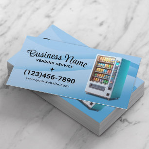 Vending Machines Rental Service Modern Blue Business Card