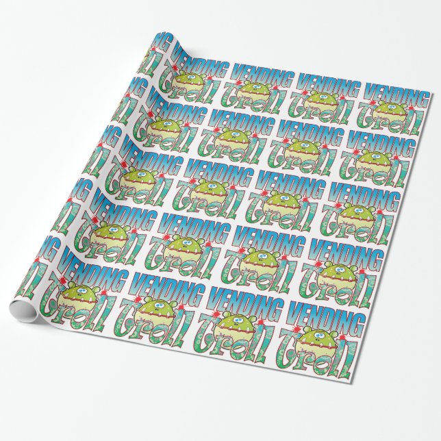 Vending Troll Wrapping Paper (Unrolled)