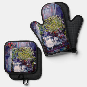 Venetian Afternoon Oven Mitt & Pot Holder Set