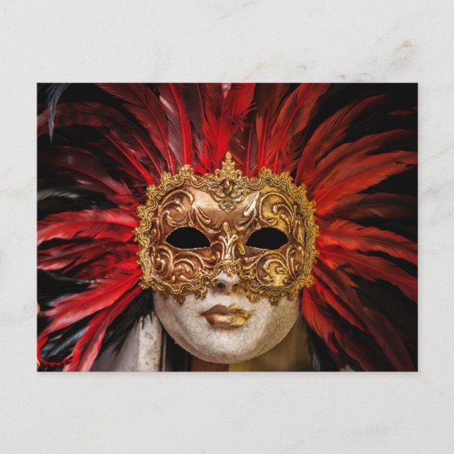 venetian carnival mask postcard (Front)