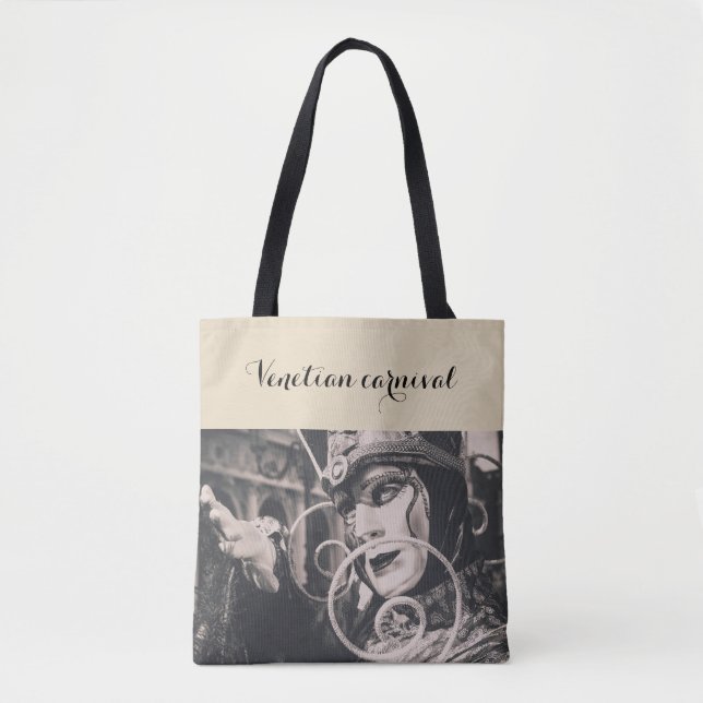 Venetian carnival mask tote bag (Front)