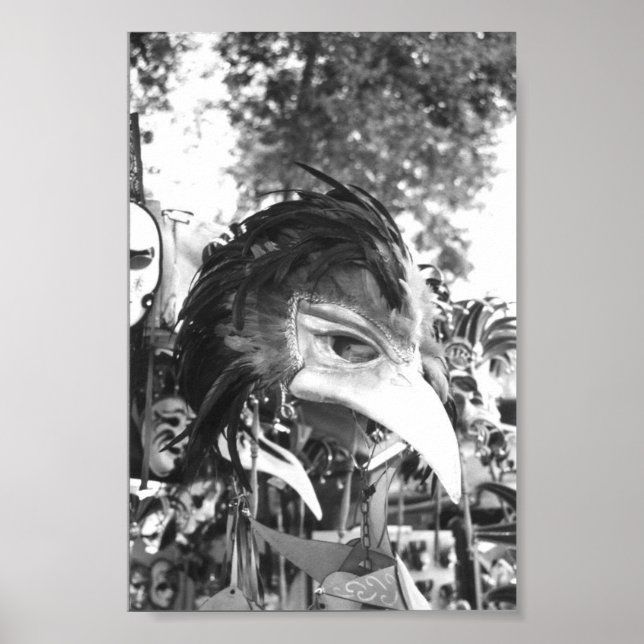 Venetian Carnival Mask Venice Italy Poster Print (Front)