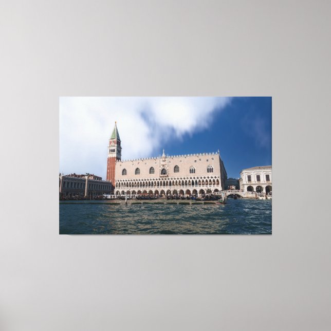 Venetian Elegance: St. Mark's Basilica and Doge's  Canvas Print (Front)