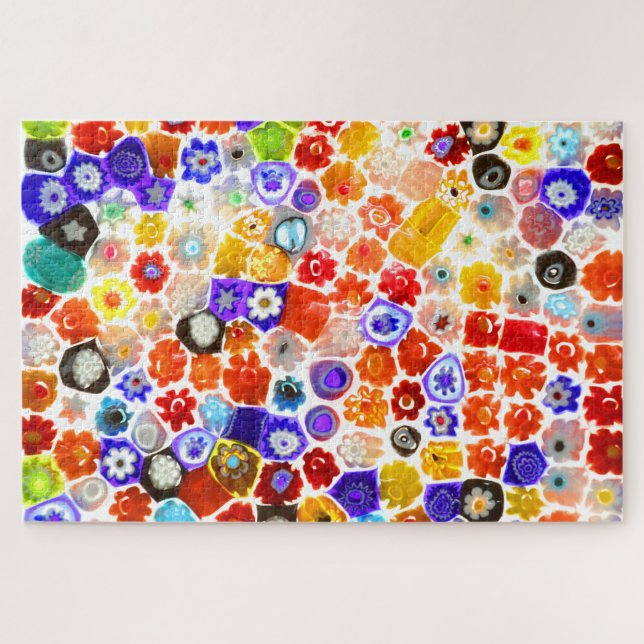 VENETIAN FLORA GLASS 20x30 INCH Jigsaw Puzzle (Horizontal)