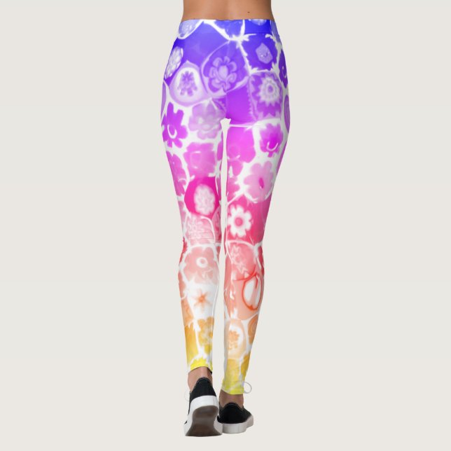 VENETIAN FLORA GLASS CAPRI LEGGINGS (Back)