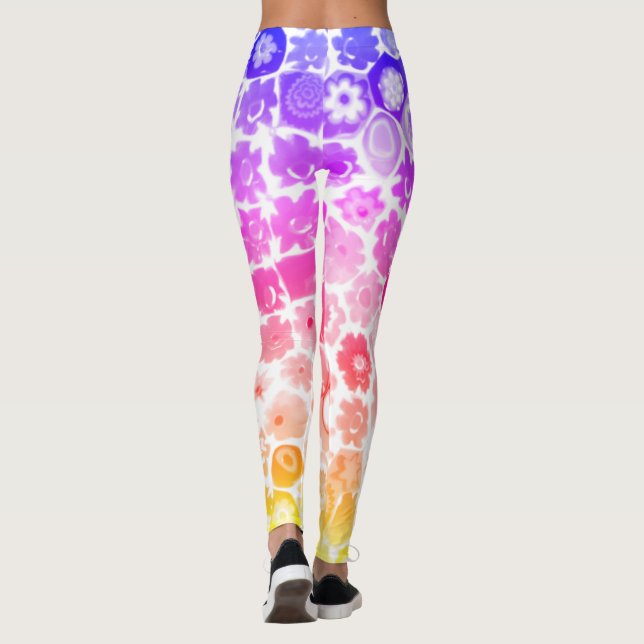 VENETIAN FLORA GLASS CAPRI LEGGINGS (Back)