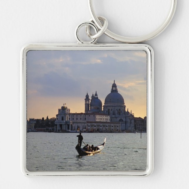 Venetian gondola at sunset - Italy Key Ring (Front)