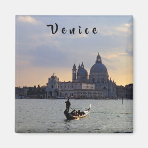 Venetian gondola at sunset - Italy Magnet