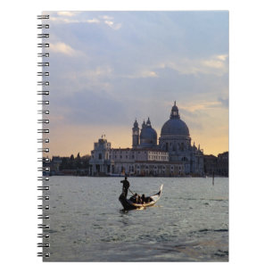 Venetian gondola at sunset - Italy Notebook