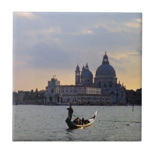 Venetian gondola at sunset - Italy Tile